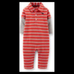 Carter's Baby Boy Whale Striped Jumpsuit